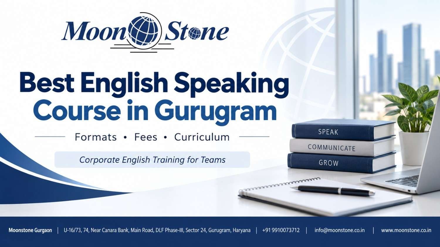 The Best English Speaking Course in Gurugram for Working Professionals moonstone | calibre zone